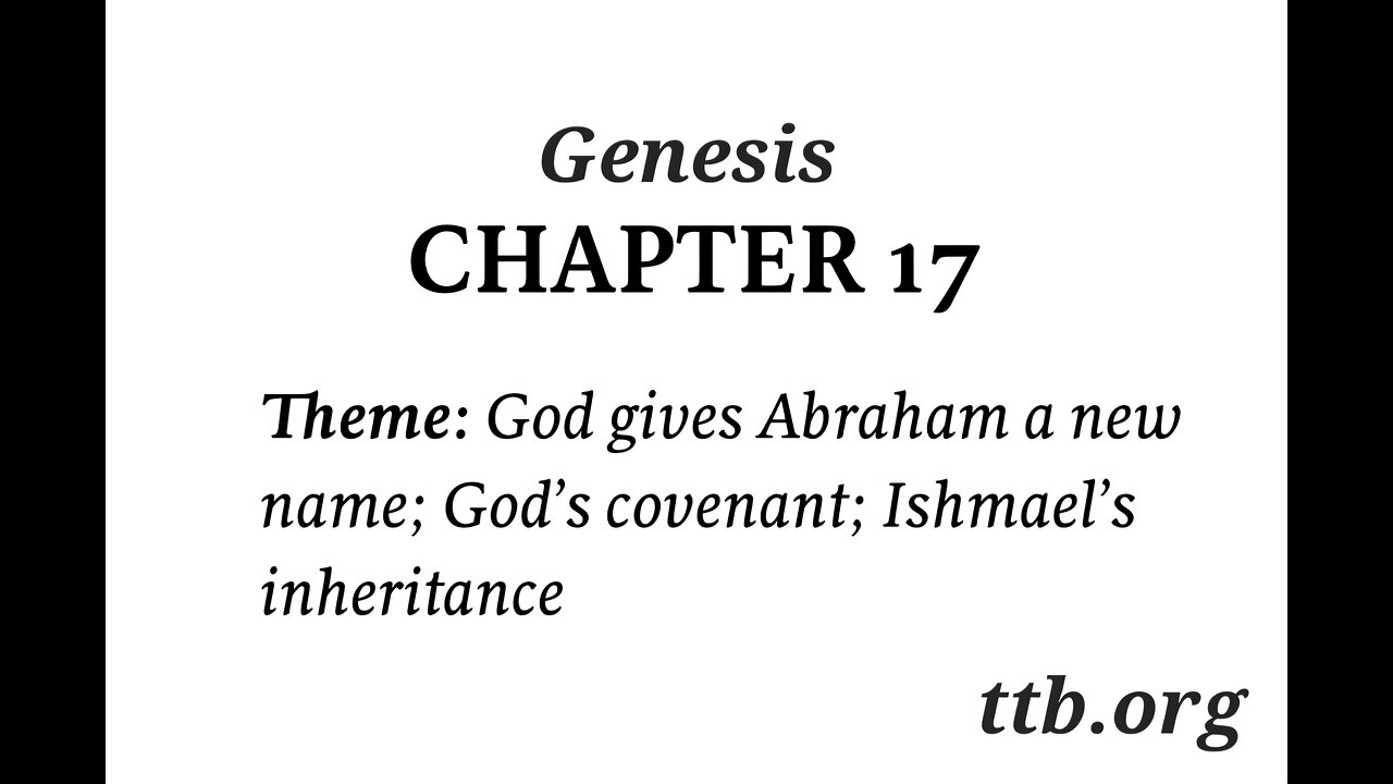 Genesis Chapter 17 ( Bible Study)