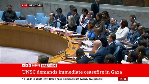 Unsc demands immediate ceasefire in Gaza !
