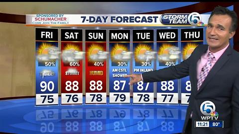 Latest Weather Forecast 11 p.m. Thursday