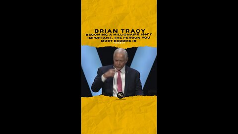 @thebriantracy Becoming a millionaire isn’t important, the person you must become is