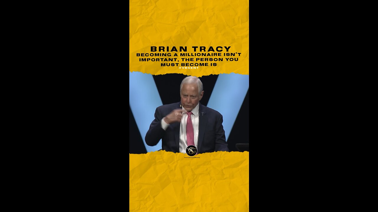 @thebriantracy Becoming a millionaire isn’t important, the person you must become is