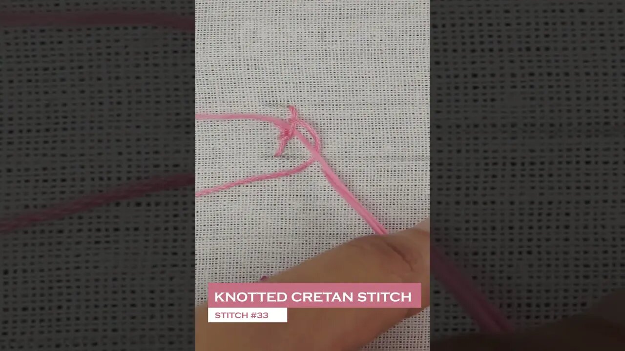 #33 Knotted Cretan stitch - Embroidery Shorts