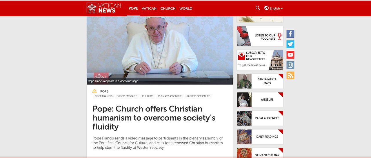 The Secular Humanism of Pope Francis