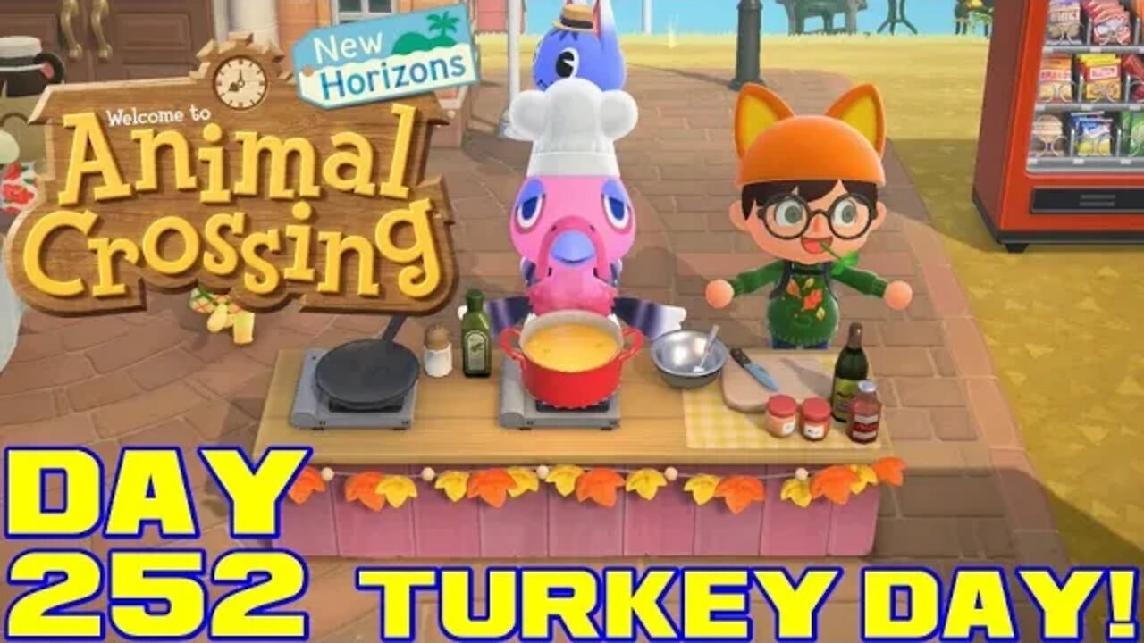 Animal Crossing: New Horizons Day 252 - Turkey Day! - Nintendo Switch Gameplay 😎Benjamillion