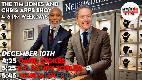 The Tim Jones and Chris Arps Show 12.10.2024 David Stokes | Dr. Tobler | Neustaedter's