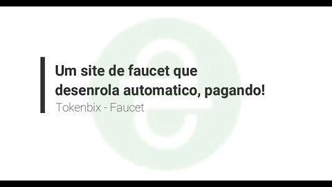 Finalizado - Faucet - TokenBix - Receba manual ou automatico! rev 0.1