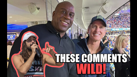 Gavin Newsom Picture On Magic Johnson's Instagram ROASTED By Comment Section For Rams Suite Flex!
