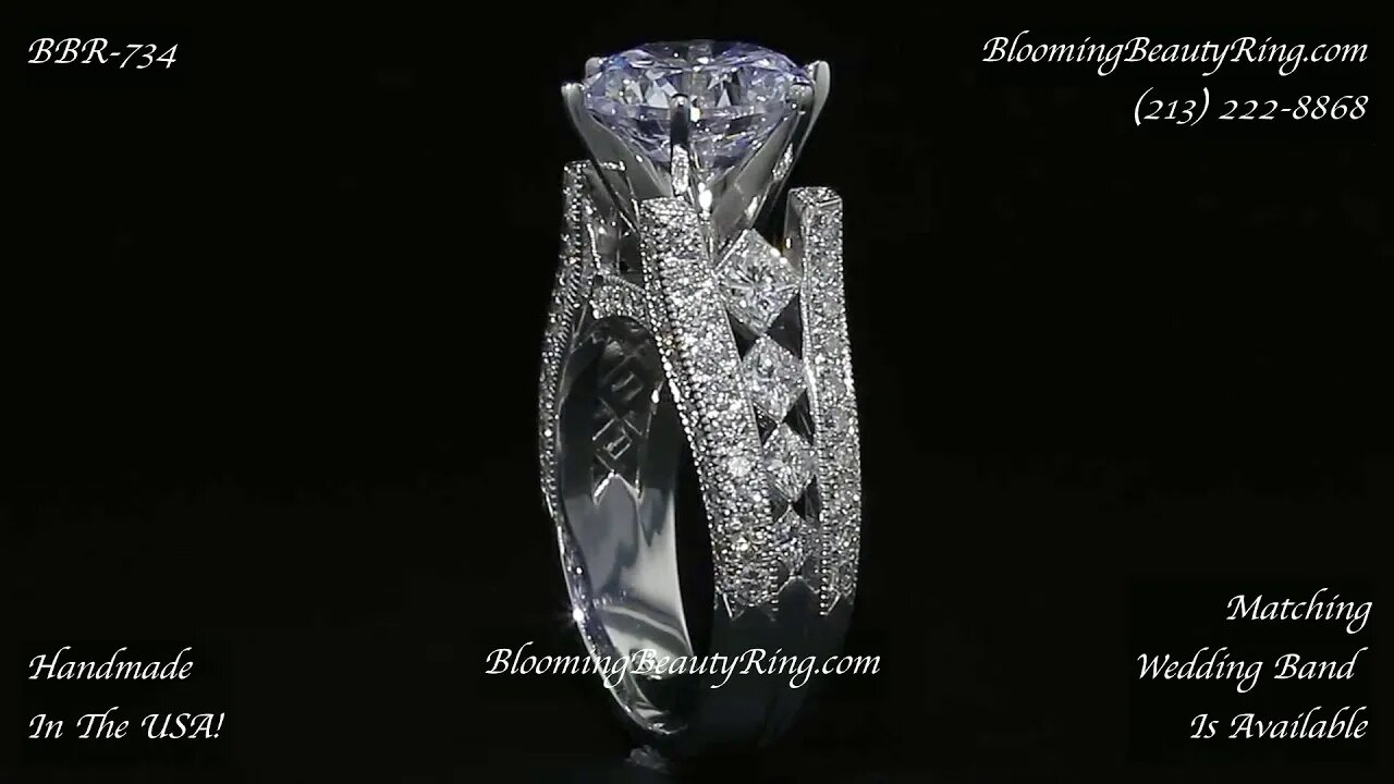 BBR 734 Handmade In The USA Diamond Engagement Ring