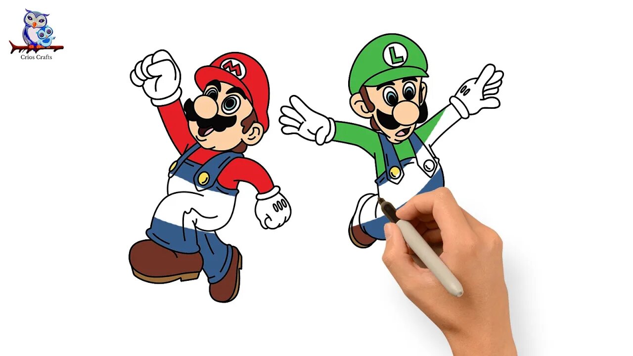 How To Draw Mario and Luigi Super Mario Bros - Dream Team