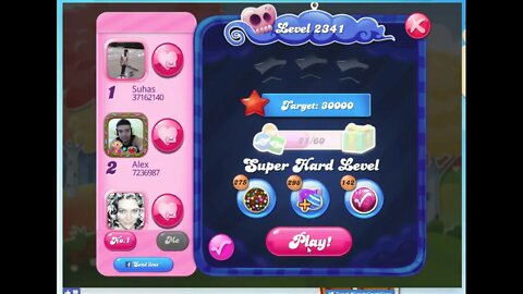Candy Crush Level 2341 Audio Talkthrough, 3 Stars 0 Boosters