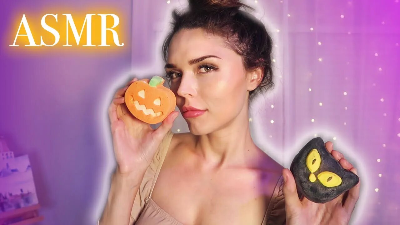 ASMR // LUSH HALLOWEEEN UNBOXING (scratching, tapping + oddly satisfying bath bomb at the end!)