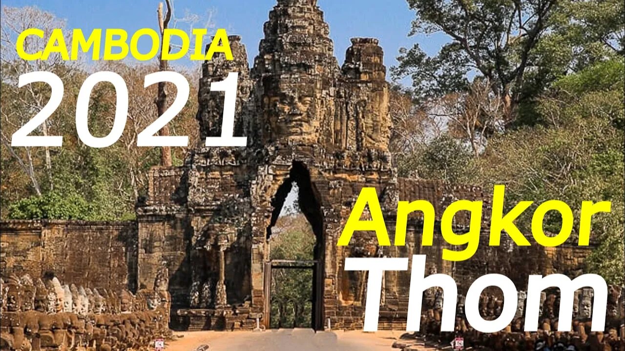 Driving from Siem Reap Downtown to Angkor Thom Sought gate, Banteay Srey, Life Style Siem Reap 2021