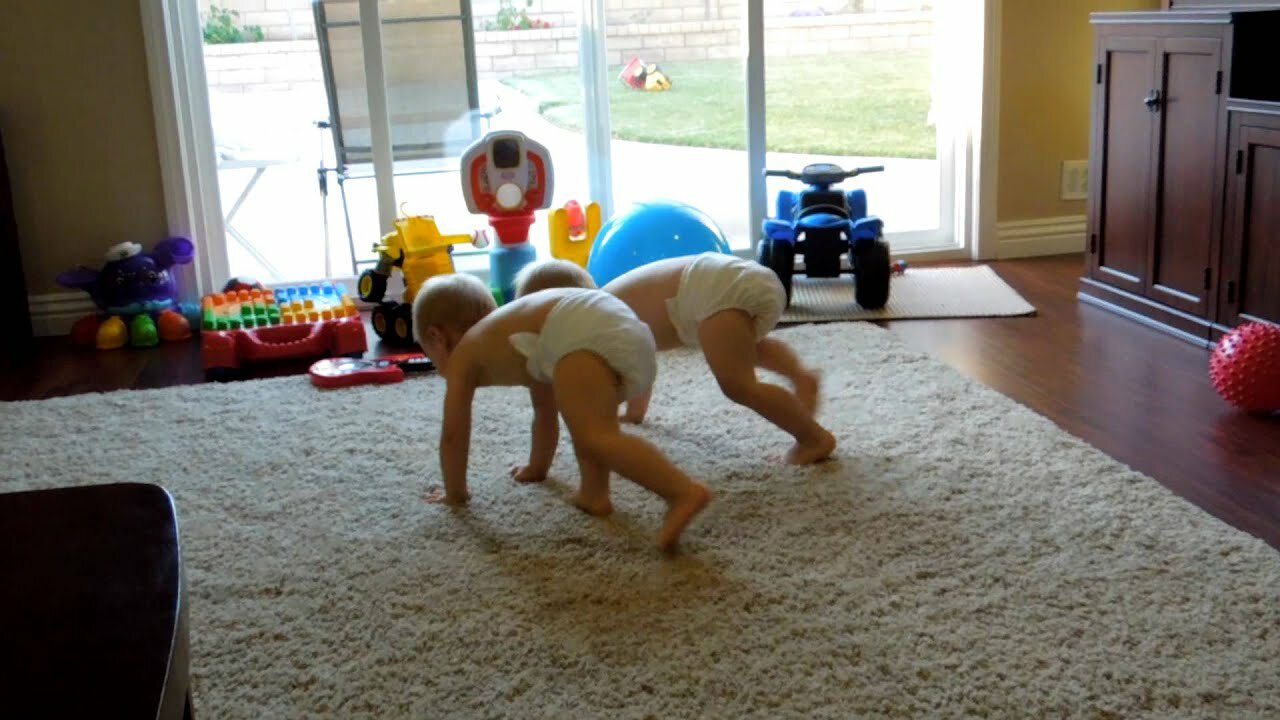 Twin Babies fighting video