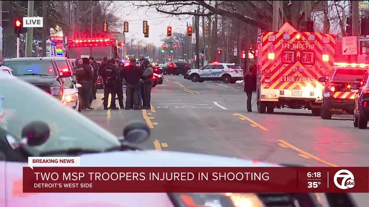 Two Michigan State Police troopers injured in incident on Detroit's west side