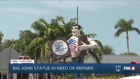 Hurricane battered Big John statue set for fall makeover in Cape Coral