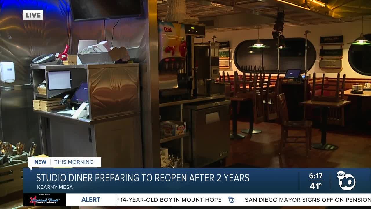 Studio Diner in Kearny Mesa prepares to reopen after 2 years