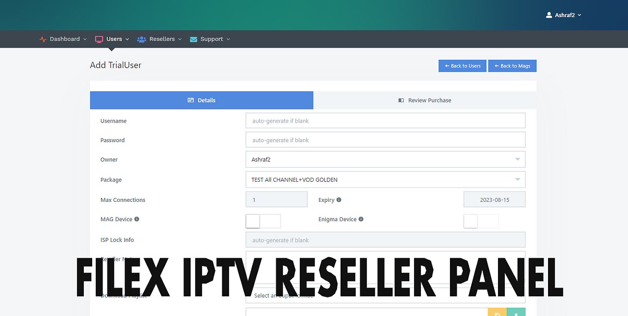 How To Use FilexTV IPTV reseller panel - FilexTV IPTV reseller panel Guide