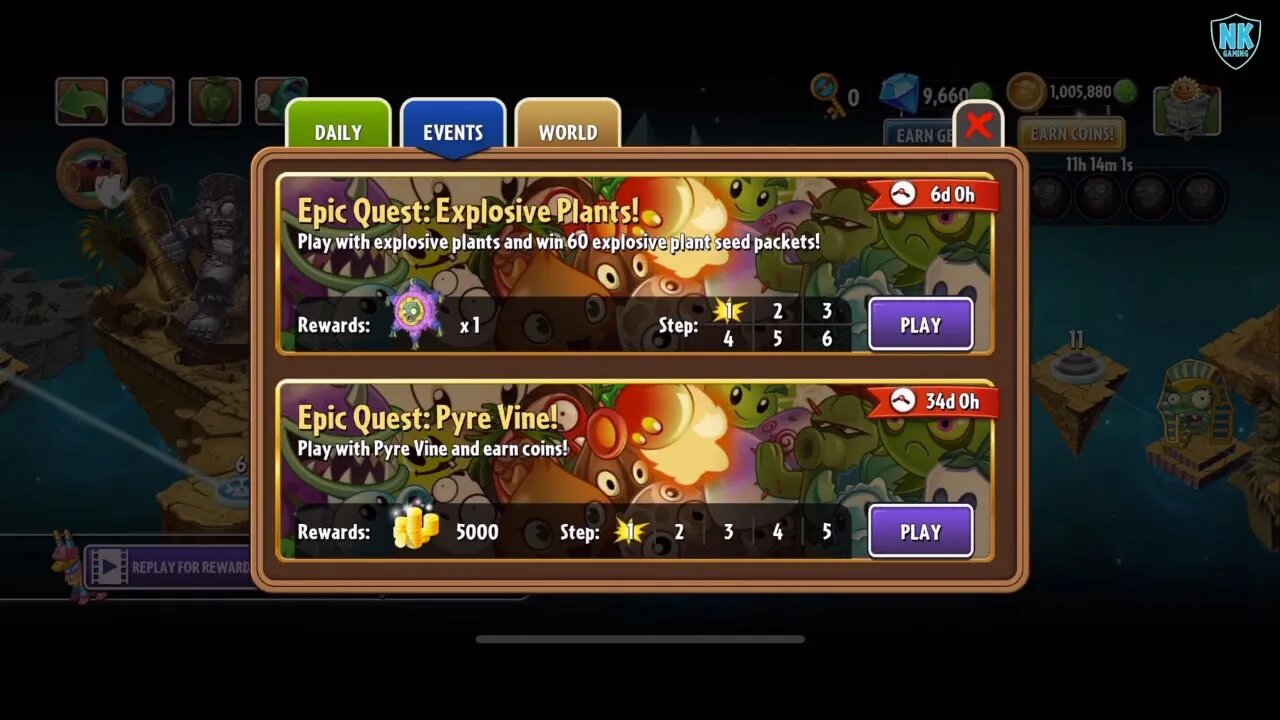 PvZ 2 - Epic Quest: Prye Vine