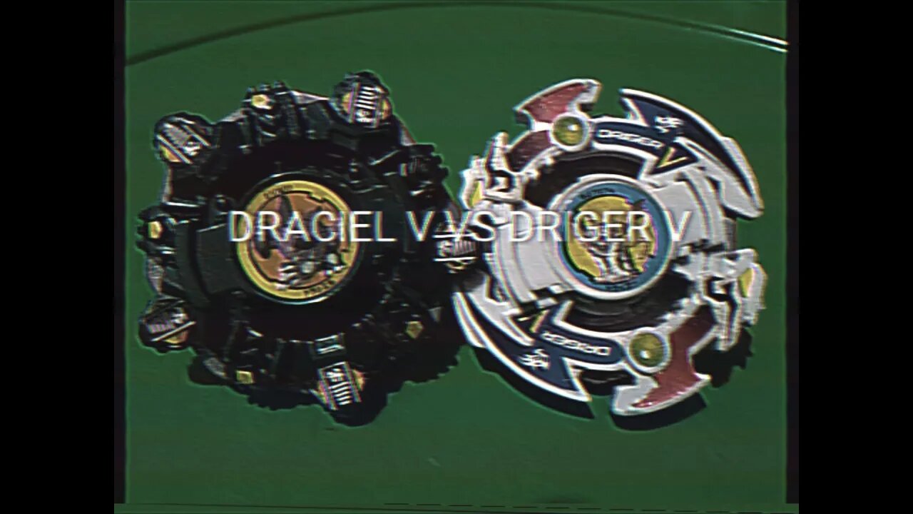 DRACIEL V vs DRIGER V - Beyblade (com filtro VHS)