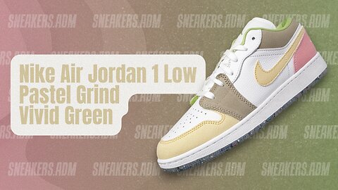 Nike Air Jordan 1 Low Pastel Grind Vivid Green (GS) - DJ0341-100 - @SneakersADM