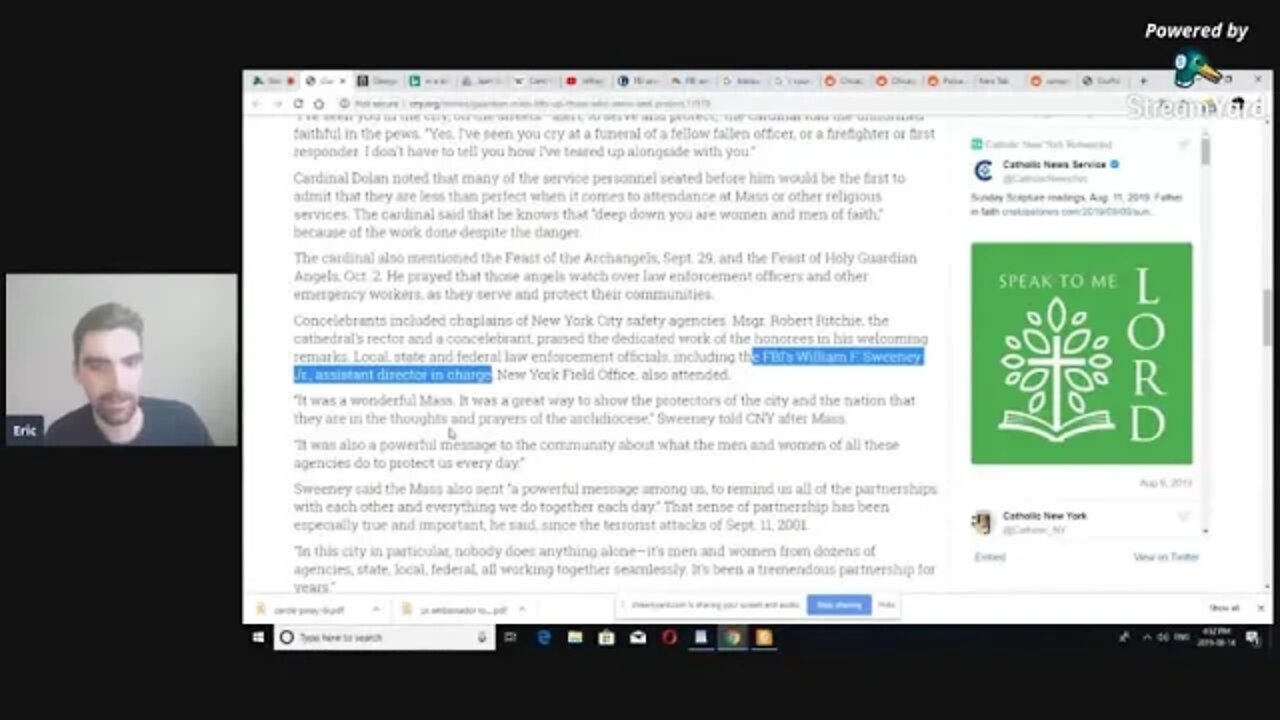 Lead FBI "Investigator" into Jeffery Epstein death is a Vatican agent (re-upload, 2019)