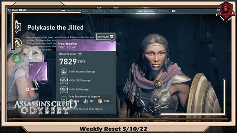 Assassin's Creed Odyssey- Weekly Reset 5/10/22