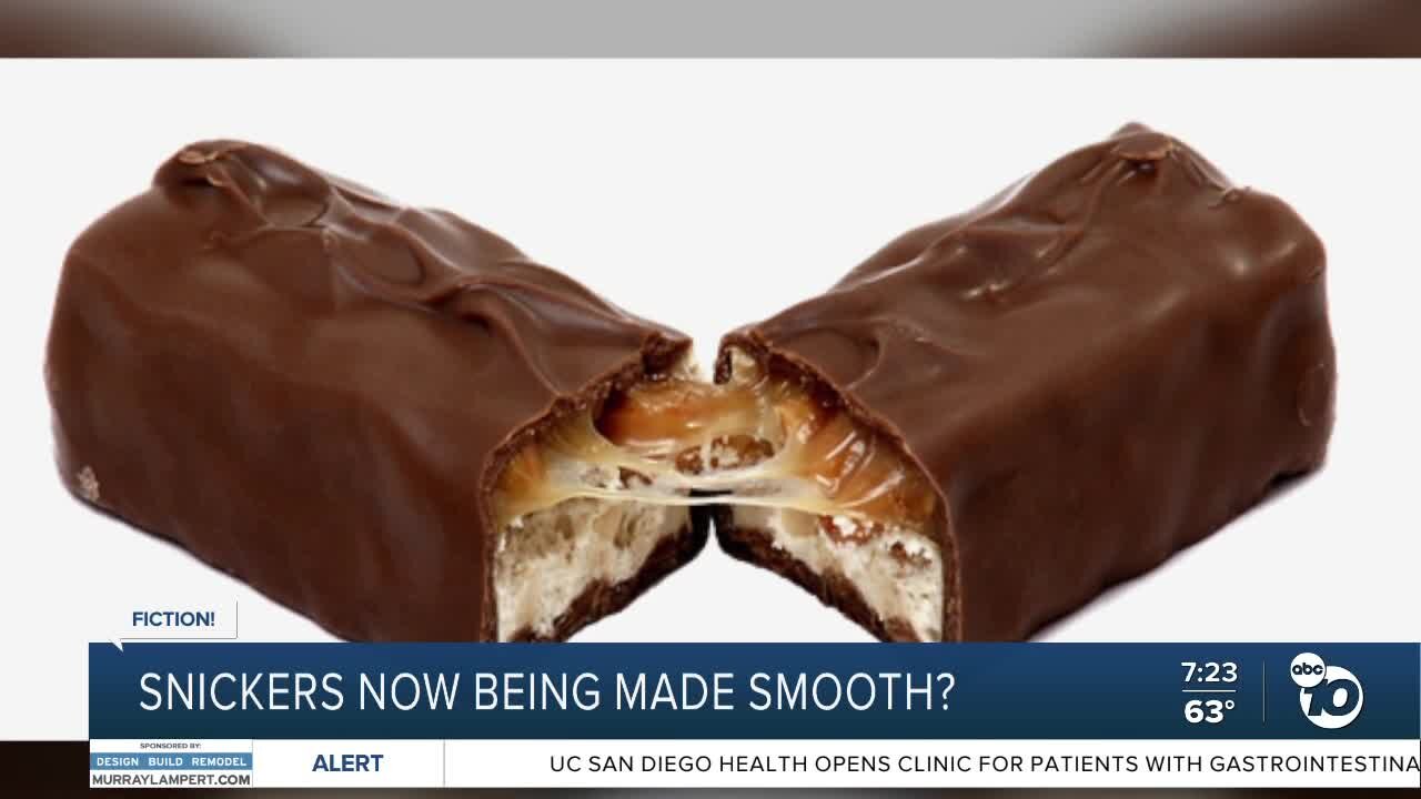 Fact or Fiction: Snickers being made smooth?