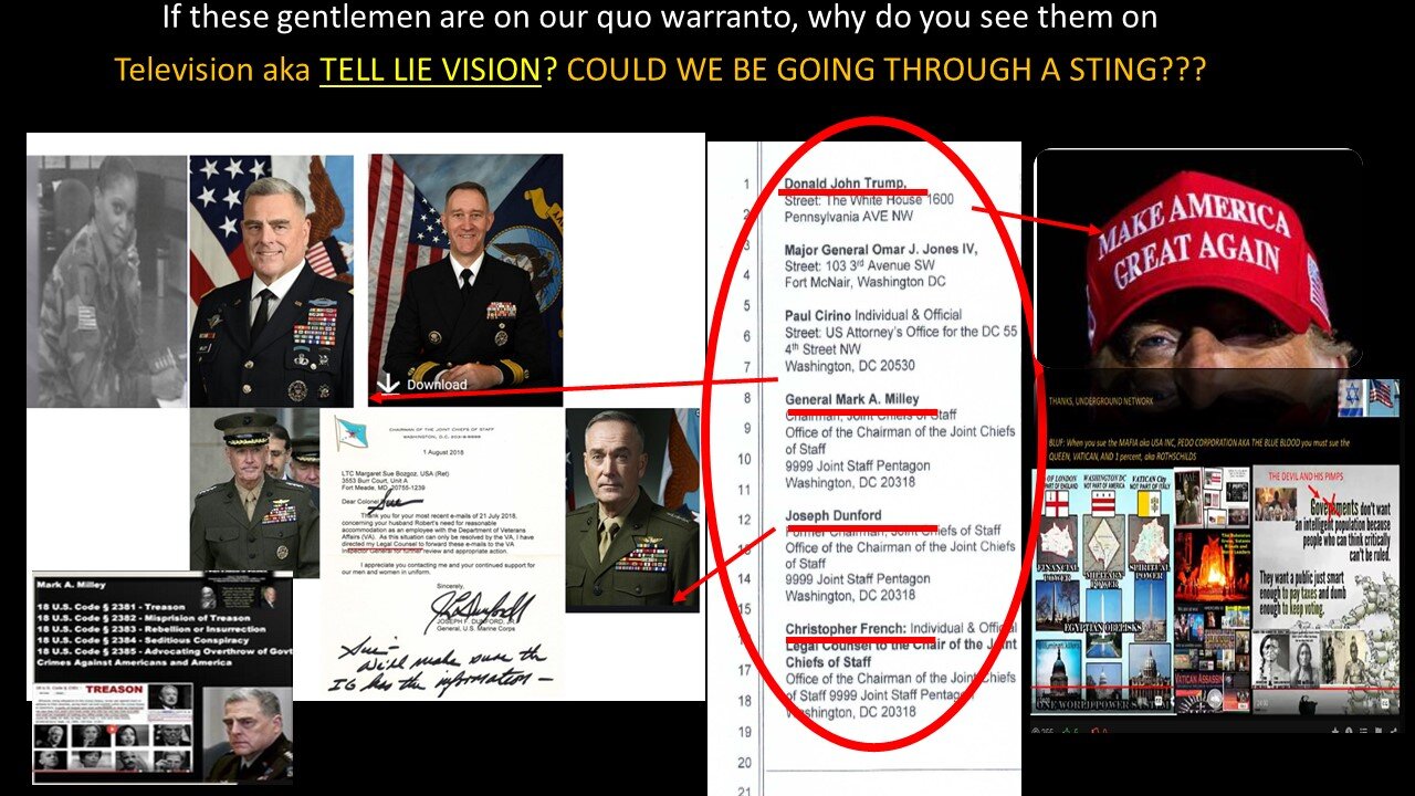 If these gentlemen are on our Quo Warranto, why do you see them on Television, aka TELL LIE VISION?