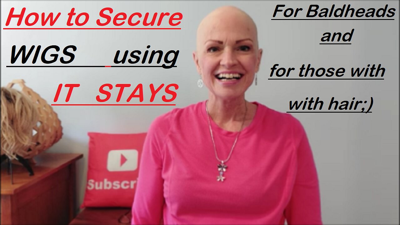 How to Use IT STAYS to Secure Your Wig . Great for Use on a Bald head or With your own Hair!