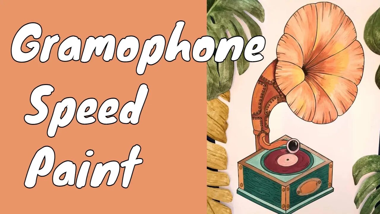 Gramophone Acrylic Speed | Drawing | Art Therapy