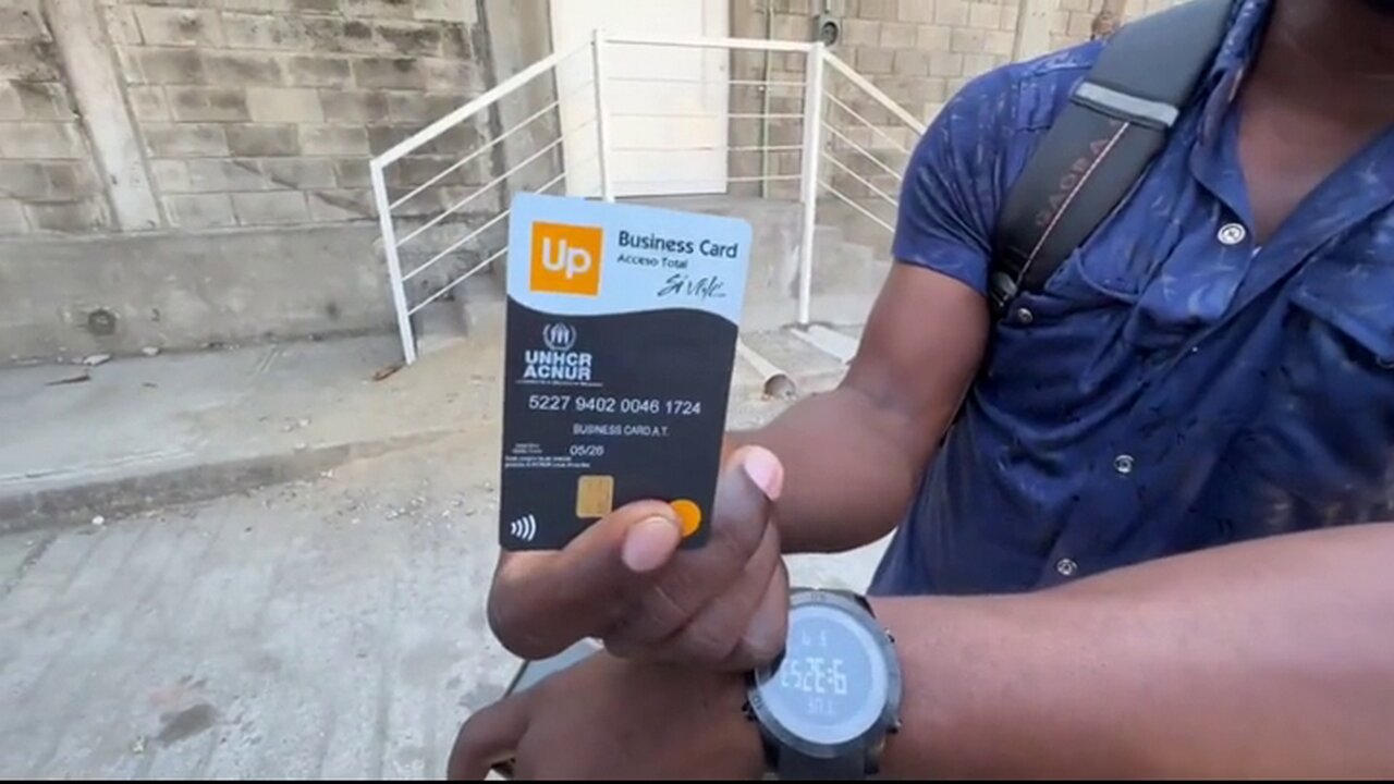 UN BANK CARD - Haitian refugee JUST CROSSED over from Mexico - the UN didn't put money on his card!