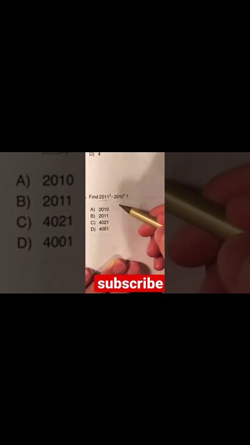 SAT difference of squares question #SATMATH