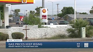 Gas prices are on the rise across Arizona