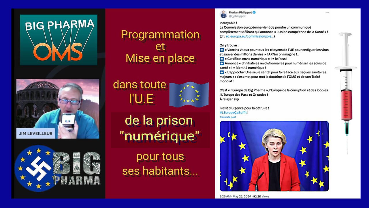 L'U.E dresse ses barbelés "numériques" pour tous nous enfermer ... Une analyse de Jim Leveilleur (Hd 1080) Voir descriptif.