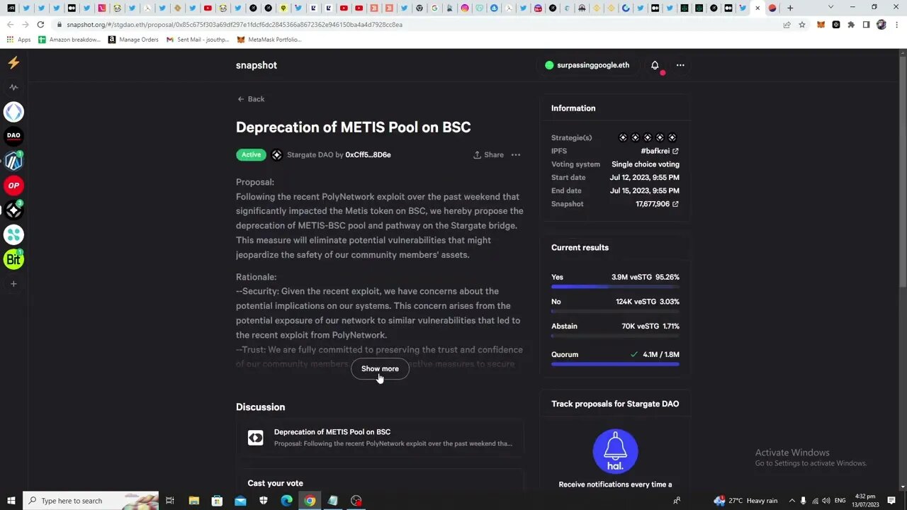 Don't Want To Miss Layer Zero Airdrop? Vote On These 3 Stargate Snapshot Proposals Now!