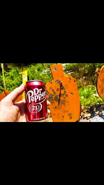 Dr. Pepper Destroys Steel Target!!! 😝😝😝