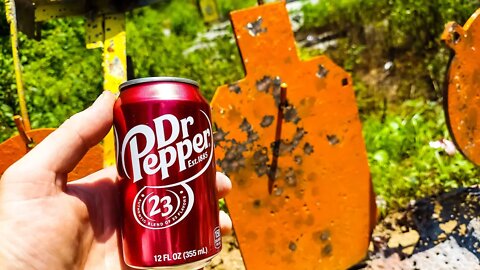 Dr. Pepper Destroys Steel Target!!! 😝😝😝