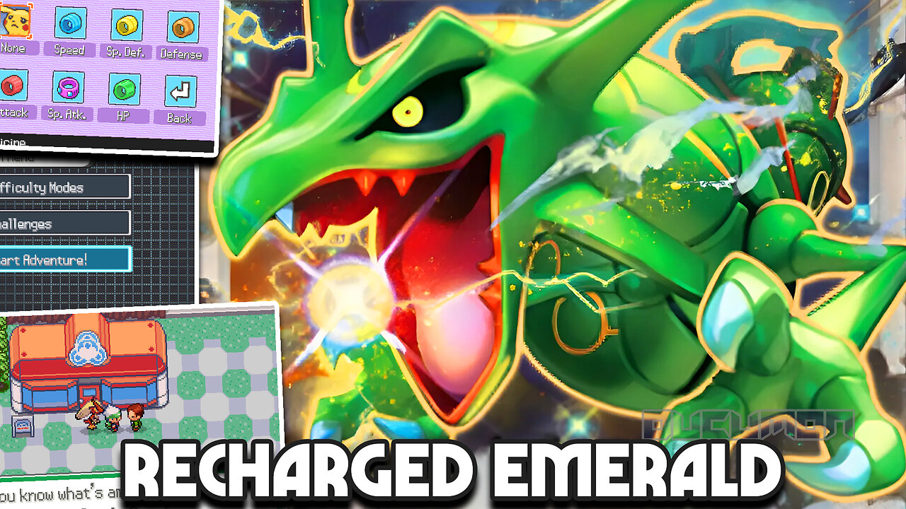 Pokemon Recharged Emerald - QoL ROM Hack following Pokemon, difficulty and challenging modes