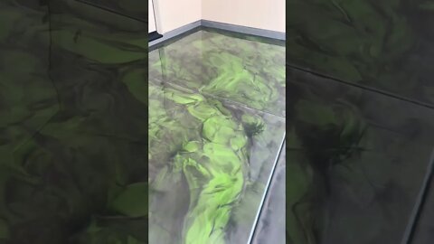 Green Goblin Metallic EPOXY Floor 🧟‍♂️ #shorts