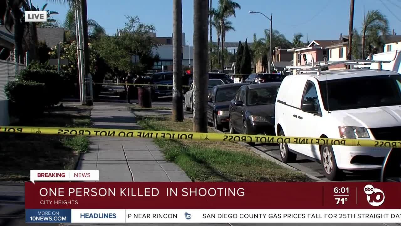 Shooting in City Heights leaves 1 dead, San Diego Police investigating