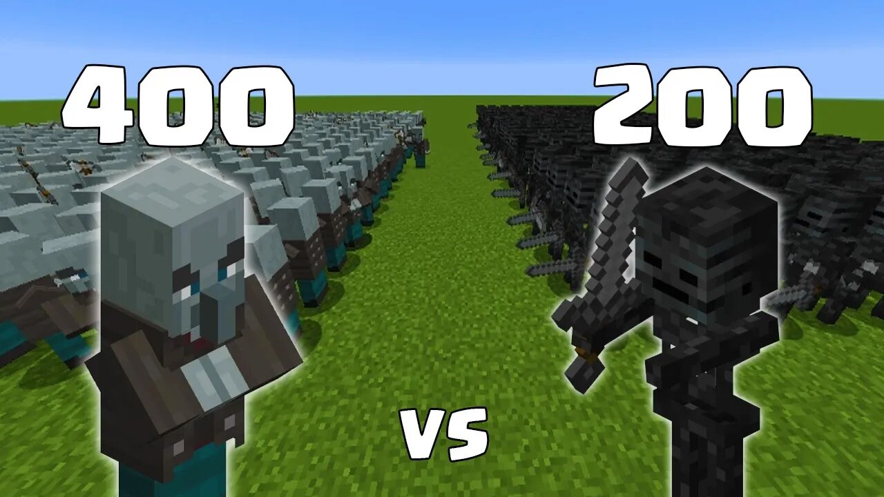 400 Defensores Vs 200 Esqueletos Wither - Minecraft