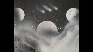 Spray Painting Moons (Practice)