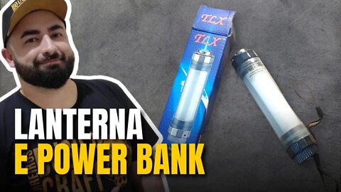 ILUMINAÇÃO DE EMERGÊNCIA, POWERBANK E LANTERNA DE AMBIENTE PARA ACAMPAMENTOS #unboxing