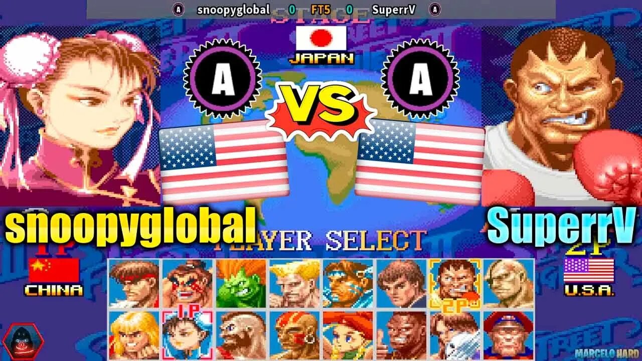 Super Street Fighter II X (snoopyglobal Vs. SuperrV) [U.S.A. Vs. U.S.A.]