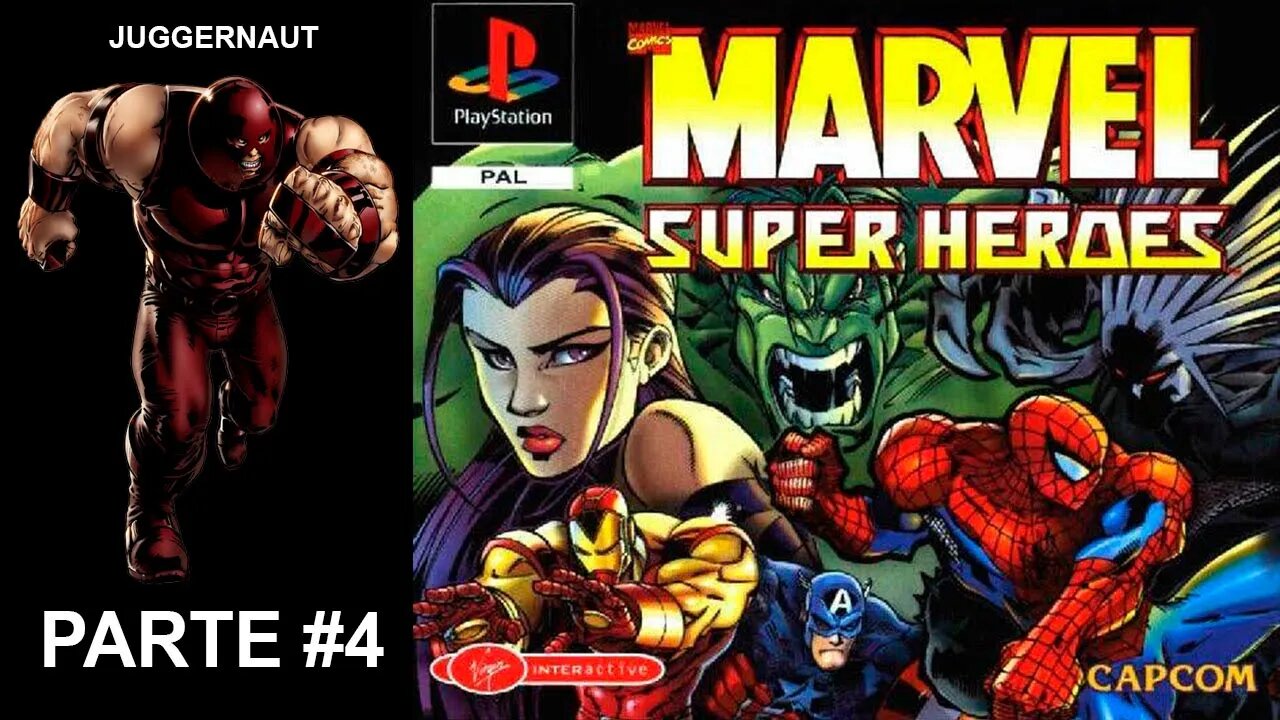 [PS1] - Marvel Super Heroes - [Parte 4] - Arcade Mode - [Juggernaut] - Dificuldade Hard - [HD]