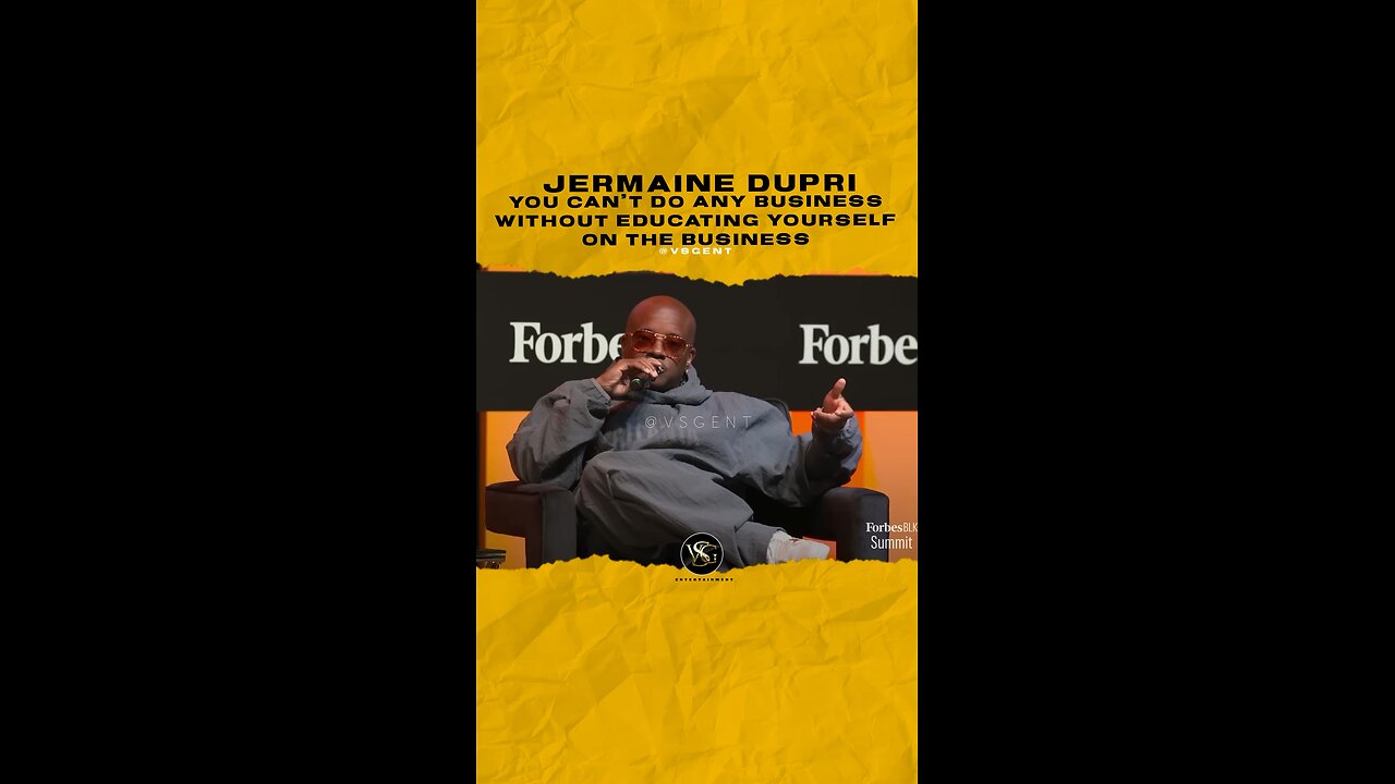 @jermainedupri You can’t do any business without educating yourself on the business