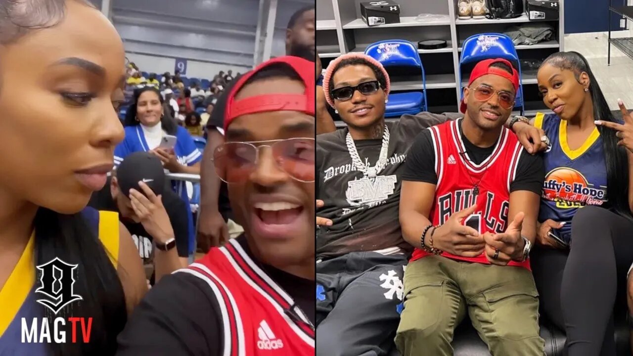 Larenz Tate Got Kash Doll Star Gazing While Lil Meech Chills At Celebrity Basketball Game! 😍