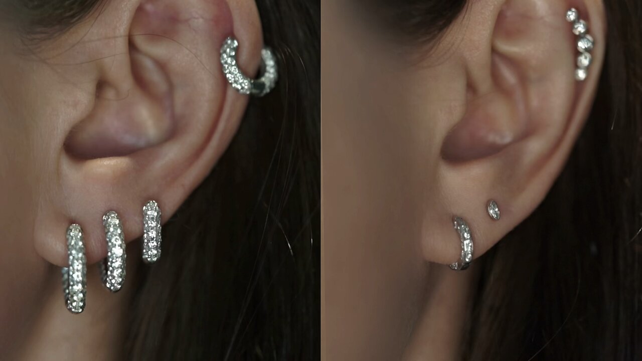 Diamond Hoop Earrings Lena Cohen Jewellery