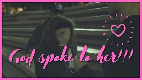 She was overwhelmed by God's goodness! We confirmed what God had said to her!!!