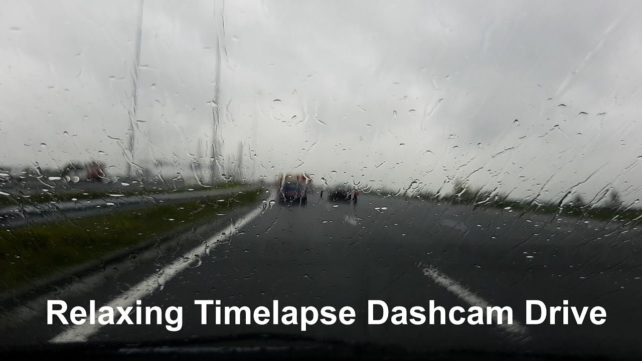 Dashcam Timelapse Drive: Relaxing Timelapse Drive in the rain.